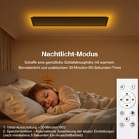 SNADER LED stropna svjetiljka s prigušivanjem, 120x30 cm, 44W 4400LM s daljinskim upravljačem, 3000K-6500K, noćno svjetlo, ravni panel za spavaću i dječju sobu 2