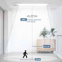 Plafonieră LED SNADER cu senzor de mișcare 48W 5280lm 4000K 150cm interconectabilă pentru spații umede, impermeabilă IP65, ultraslim, pentru garaj și pivniță 3