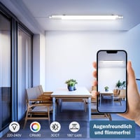 SNADER LED Prisadené svietidlo do vlhkých priestorov 150 cm, 48W 5280LM, 3000K/4000K/6500K, Prepojiteľné stropné svietidlo, IP65 vodotesné, Ultraslim, do garáže, pivnice, kúpeľne 8