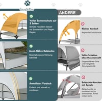 Snagle Paw kutyaágy tetővel, emelt pozíció, vízálló, nagy kutyáknak, kültéri 3