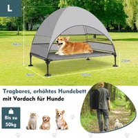 Snagle Paw kutyaágy tetővel és emelt kialakítással, nagy kutyáknak, vízálló 6