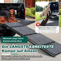 Snagle Paw Összecsukható Kutya Rámpa - 180 cm Hosszú, 50 cm Széles, Csúszásgátló Szőnyeggel, Alumínium, 129 kg Teherbírás, Idős és Nagy Kuty 2