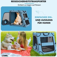 Snagle Paw sklopivi transporter za pse za stražnje sjedalo automobila, putni boks s metalnim okvirom za srednje i velike pse, s mrežastim vratima, mekanom podstavom i remenom za pričvršćivanje na naslon za glavu 7