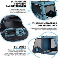 Snagle Paw sklopivi transporter za pse za stražnje sjedalo automobila, putni boks s metalnim okvirom za srednje i velike pse, s mrežastim vratima, mekanom podstavom i remenom za pričvršćivanje na naslon za glavu 3