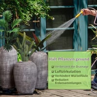 SNAIL GARDEN 40 ks Neviditeľné podložky pod kvetináče, šesťhranné stohovateľné protišmykové vyvýšené podstavce pre vnútorné aj vonkajšie kvetináče 7