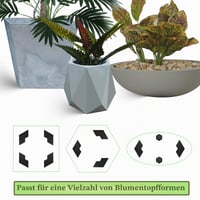 SNAIL GARDEN 40 ks Neviditeľné podložky pod kvetináče, šesťhranné stohovateľné protišmykové vyvýšené podstavce pre vnútorné aj vonkajšie kvetináče 4