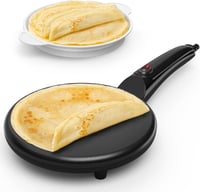 SNAILAR Elektromos Palacsintasütő 20cm Tapadásmentes Automata Hőmérséklet Szabályozás 800W 1