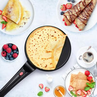 SNAILAR Elektromos Palacsintasütő 20cm Tapadásmentes Automata Hőmérséklet Szabályozás 800W 2