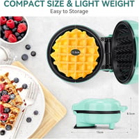 Mini aparat de gofre SNAILAR 550 W, antiaderent - verde 7