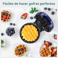 SNAILAR Mini gofrisütő 550W - kék 5