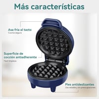SNAILAR Mini gofrisütő 550W - kék 4