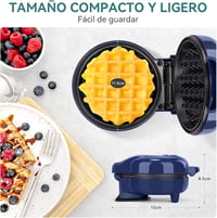 SNAILAR Mini gofrisütő 550W - kék 7