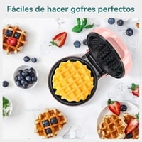 SNAILAR Mini Gofrisütő Rózsaszín Kompakt Belgás Gofri Készülék 550W 5
