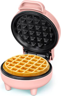 SNAILAR Mini Gofrisütő Rózsaszín Kompakt Belgás Gofri Készülék 550W 1