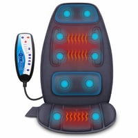 Pernă de masaj Snailax cu 10 motoare cu vibrații și funcție de încălzire – Pernă ergonomică pentru masaj, pentru mașină și birou 1
