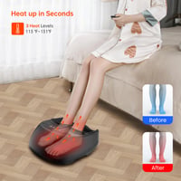 Snailax Shiatsu Lábmasszírozó Hőfunkcióval, Gyúrással, Kompresszióval és Vibrációval, Távirányítóval, Elektromos Talpmasszírozó Nőknek és Fé 3
