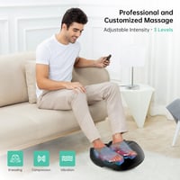 Snailax Shiatsu Lábmasszírozó Hőfunkcióval, Gyúrással, Kompresszióval és Vibrációval, Távirányítóval, Elektromos Talpmasszírozó Nőknek és Fé 2