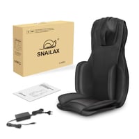 Snailax Shiatsu masažna navlaka za sjedalo s grijanjem i kompresijom zraka, masažer za cijela leđa i vrat, vibracija, gnječenje, prijenosni električni uređaj 9