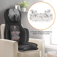 Snailax Shiatsu masažna navlaka za sjedalo s grijanjem i kompresijom zraka, masažer za cijela leđa i vrat, vibracija, gnječenje, prijenosni električni uređaj 5