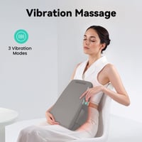 Pernă de masaj Shiatsu Snailax cu funcție de încălzire, masaj prin frământare și vibrații, aparat de masaj pentru spate, gât și umeri, bej 7