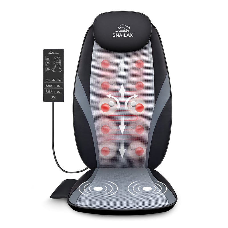 Masážna podložka Snailax SL-256 shiatsu na krk, ramená a chrbát – s funkciou vyhrievania a vibrácií