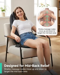 Masážna podložka Snailax SL-256 shiatsu na krk, ramená a chrbát – s funkciou vyhrievania a vibrácií 2