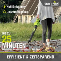 SnapFresh 20V Akkumulátoros Lombfúvó Akkuval és Töltővel Narancssárga 7