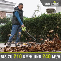 SnapFresh 20V Akkumulátoros Lombfúvó Akkuval és Töltővel Narancssárga 2