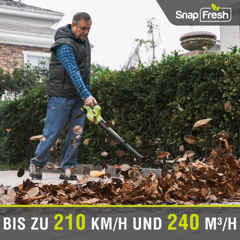 SnapFresh 20V Akkumulátoros Lombfúvó Akkuval és Töltővel Narancssárga