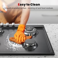 SNDOAS 4 égős gázfőzőlap 58 cm, automata lángvédelem, beépíthető vagy szabadonálló 9