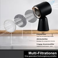SNDOAS Mini Konyhai Páraelszívó 180 m³/h Szívóerővel, 3 Fokozat, Szénszűrős Recirkuláció 4
