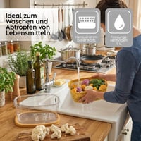 Snips Aroma Keeper hermetička posuda za hranu 4 L, s uklonjivom košarom za cijeđenje, za voće i povrće, senf žuta, proizvedeno u Italiji 3