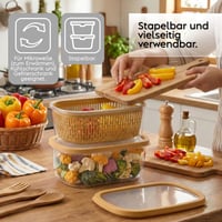 Snips Aroma Keeper hermetička posuda za hranu 4 L, s uklonjivom košarom za cijeđenje, za voće i povrće, senf žuta, proizvedeno u Italiji 4