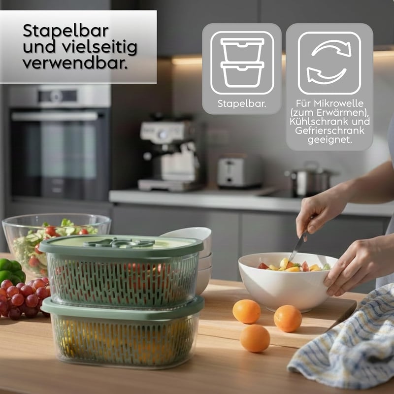Snips Aroma Savers Gyümölcs Tároló 4 Literes Légmentes Ételtartó Doboz - 4 L, Green