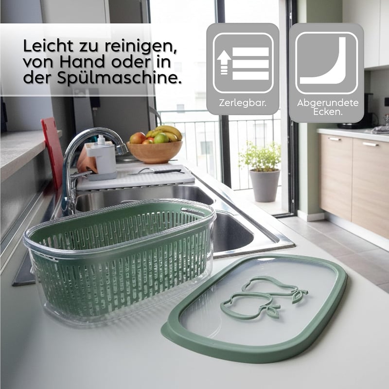 Snips Aroma Savers Gyümölcs Tároló 4 Literes Légmentes Ételtartó Doboz - 4 L, Green