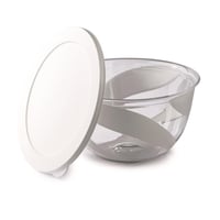 Snips Misa na šalát s vekom 3 l, biela plastová misa na miešanie šalátu a zeleniny, 23,5x23,5x13,5 cm, vhodná do umývačky riadu, bez BPA, vyrobené v Taliansku 5