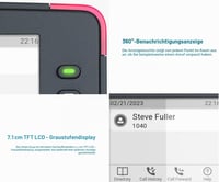 IP stolný telefón Snom D150, bridlicovo sivá, 2 SIP účty, Gigabit Ethernet, PoE, 2,8" — Produkt je mierne opotrebovaný (stav: pozri 2. obrázok) 6