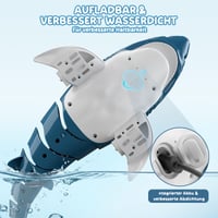 snookids Diaľkovo ovládaný žralok pre deti, 2,4 GHz RC žralok so svetlom a realistickým pohybom chvosta, hračka do vody do vane a bazéna, darček pre chlapcov 4