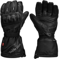 SNOW DEER Fűthető S méret Motoros Kesztyű, Újratölthető Akkumulátoros, Vízálló Bőr, Unisex Téli Kesztyű Motorozáshoz, Síeléshez, Kerékpározáshoz 1
