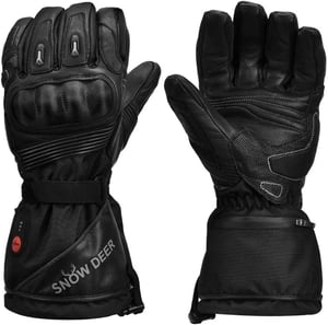 SNOW DEER Grijane moto rukavice veličine S, punjive baterijske, vodootporna koža, unisex zimske rukavice za motociklizam, skijanje, biciklizam