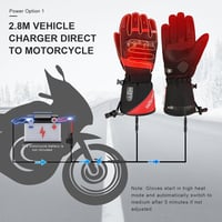 SNOW DEER Fűthető S méret Motoros Kesztyű, Újratölthető Akkumulátoros, Vízálló Bőr, Unisex Téli Kesztyű Motorozáshoz, Síeléshez, Kerékpározáshoz 2