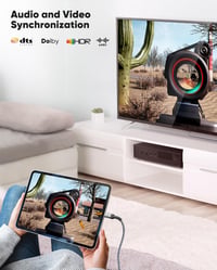 SNOWKIDS Mini HDMI - HDMI Kábel 3m, 4K@60Hz/2K@120Hz, Nylon Fonott, Kétirányú Átvitel, Kompatibilis TV/Monitor/Kamera/Projektor Eszközökkel 2