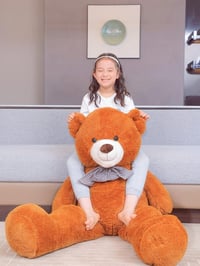 SNOWOLF Óriás plüss maci XXXL, 140 cm, sötétbarna nagy betöltött játék, bújós ajándék gyerekeknek 4