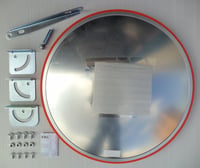 SNS SAFETY LTD 45 cm-es domború közlekedési tükör fali tartóval 3