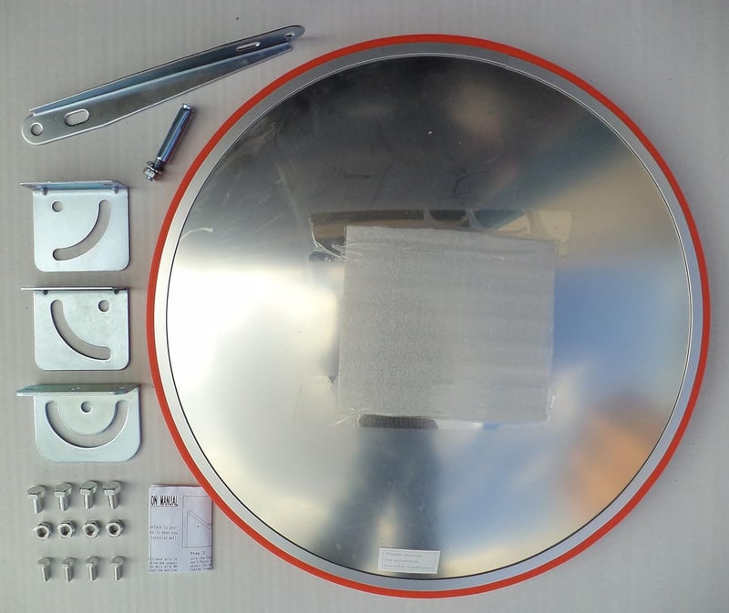 SNS SAFETY LTD 45 cm-es domború közlekedési tükör fali tartóval