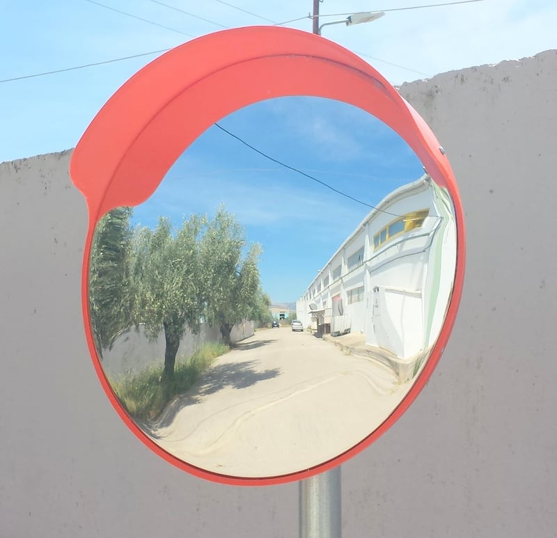 SNS SAFETY LTD 45cm Konvex Közlekedési Biztonsági Tükör Állítható Tartóval