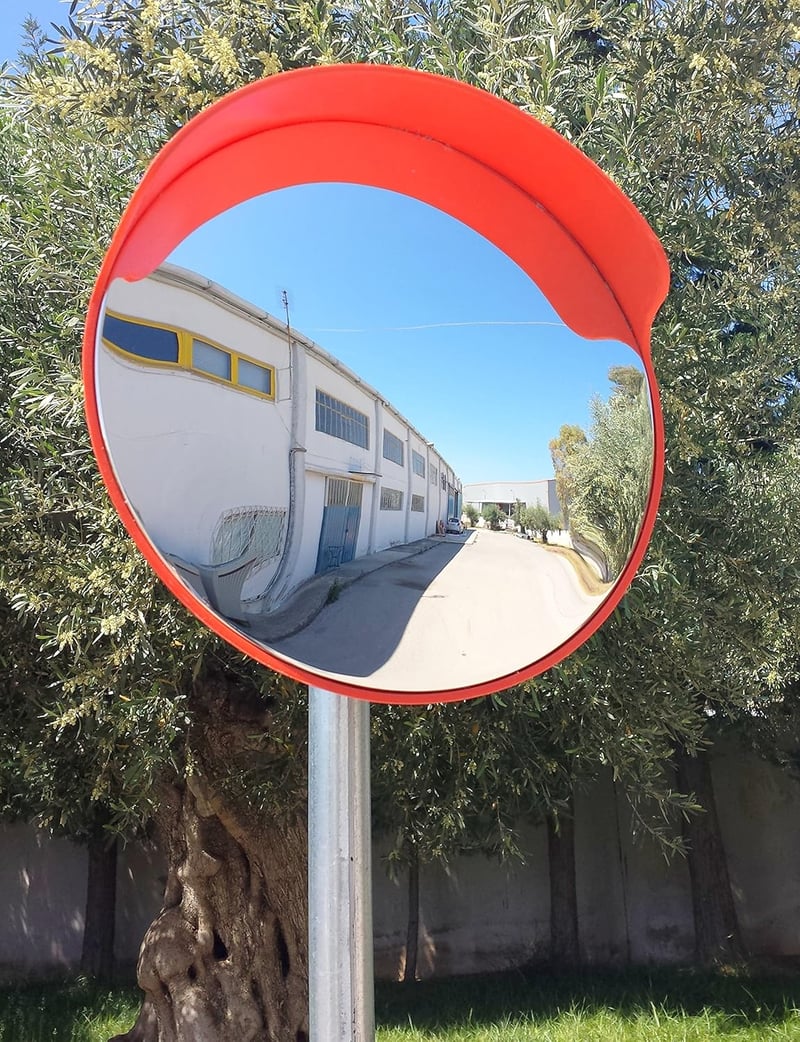 SNS SAFETY LTD 45cm Konvex Közlekedési Biztonsági Tükör Állítható Tartóval