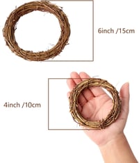 Sntieecr 8 darabos szőlővessző koszorú szett DIY dekoráció esküvőhöz ünnepekhez 2