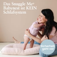 Snuggle me Hniezdočko pre bábätká (0-9 mesiacov) - Prémiové hniezdo pre bábätko z organickej bavlny s výplňou z dutého vlákna, prateľné v práčke, s cestovnou taškou, Natural 7