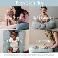 Snuggle me Hniezdočko pre bábätká (0-9 mesiacov) - Prémiové hniezdo pre bábätko z organickej bavlny s výplňou z dutého vlákna, prateľné v práčke, s cestovnou taškou, Natural 4